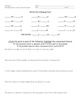 Write the following fact: Circle the given in each of the following