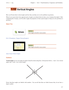 1.12 Vertical Angles