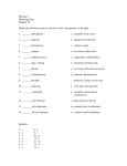 Biology 4 Matching Quiz Chapter 19 Match the following terms on