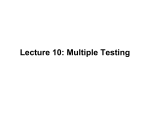 Lecture 10: Multiple Testing