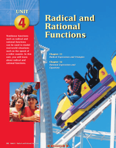 Radical and Rational Functions