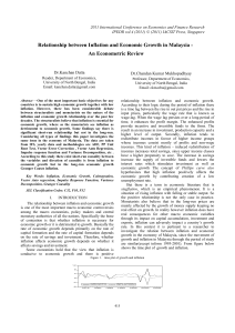 Relationship between Inflation and Economic Growth in