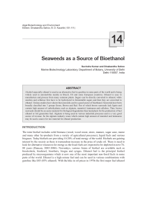 Seaweeds as a Source of Bioethanol