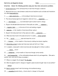 Electricity and Magnetism Review Name: Directions: Answer the