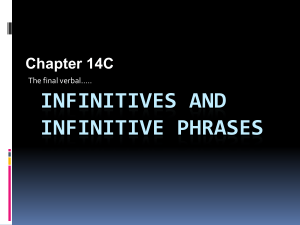 infinitives and infinitive phrases