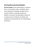 The Preamble to the United States Constitution