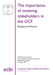 The importance of involving stakeholders in the GCF