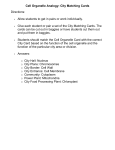 Cell Organelle Analogy: City Matching Cards Directions: Allow