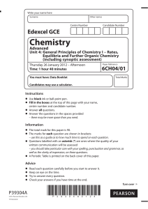 Question paper - Edexcel