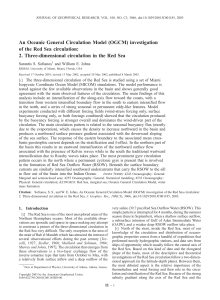 investigation of the Red Sea circulation