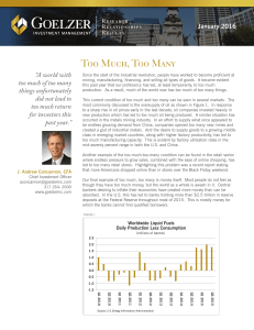 Too Much, Too Many - Goelzer Investment Management