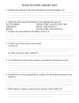 PLATE TECTONIC THEORY TEST