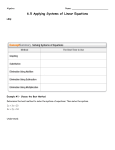 6.5 Applying Systems of Linear Equations