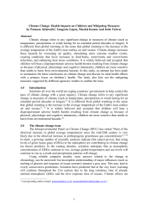 Climate change refers to any significant change in measures of