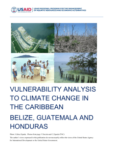 vulnerability analysis to climate change in the caribbean belize