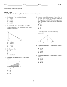 4 Trigonometry Partner Assignment