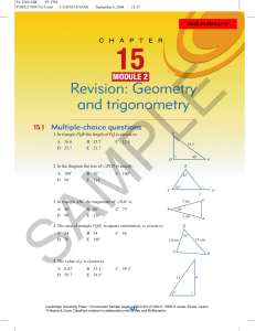 Revision: Geometry and trigonometry