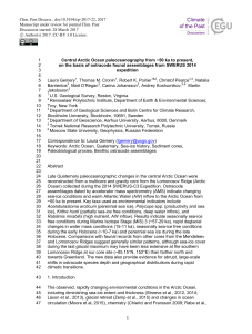 1 Central Arctic Ocean paleoceanography from ~50 ka to present, 1