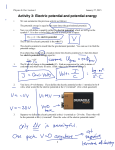 Activity 3: Electric potential and potential energy