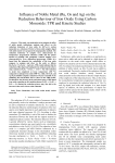 on the Reduction Behaviour of Iron Oxide Using Carbon Monoxide