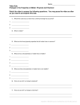 Name Video Quiz Changes in the Properties of Matter: Physical and