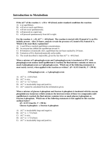 Introduction to Metabolism