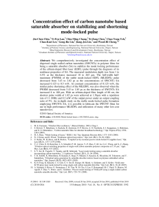 Concentration effect of carbon nanotube based saturable