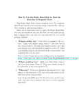 How To Use the Right Hand Rule to Find the Direction of Magnetic