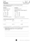 Factors - SPS186.org