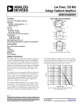 Low Power, 350 MHz Voltage Feedback Amplifiers AD8038/AD8039