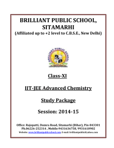 IIT-JEE (Advanced) - Brilliant Public School Sitamarhi