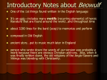 Introductory Notes about Beowulf