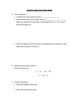 Geometry Final Exam Review Guide A. Linear Equations 1. Parallel