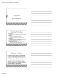 Chapter 10 Sampling Terminology Parameter vs. Statistic