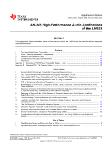 AN-346 High-Performance Audio Applications