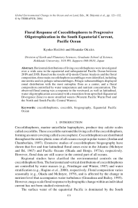 Floral Response of Coccolithophores to Progressive