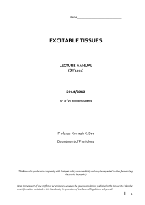 EXCITABLE TISSUES