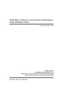 IEEE 802.11 Wireless LAN Security Performance Using Multiple