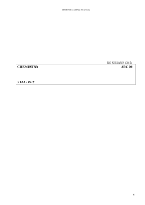 CHEMISTRY SEC 06 SYLLABUS