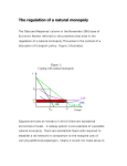 The regulation of a natural monopoly