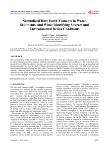 Normalized rare earth elements in water