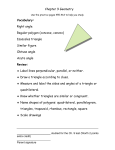 Chapter 9 Geometry Vocabulary: Right angle Regular polygon