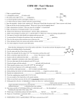 CHM 105 - Test 3 Review