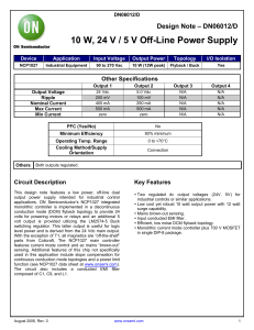 10 W, 24 V / 5 V Off-Line Power Supply