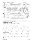 ABSOLUTE VALUE AND INTEGERS 11. { 6, -3, |2|, |-4