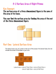 5-2 Surface Area of Right Prisms Key Concept: Part One: Lateral