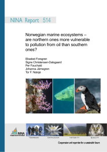 Norwegian marine ecosystems – are northern ones more vulnerable