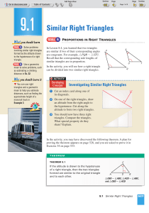 Similar Right Triangles