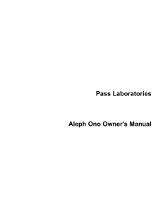 Aleph Ono - Pass Labs