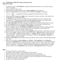 Unit 1 CHEMISTRY OVERVIEW: Matter and Measurement Important